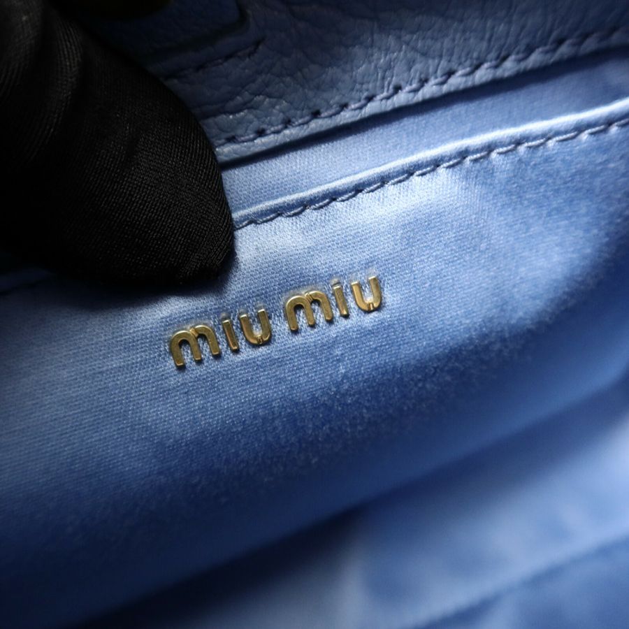 Miu Miu 牛皮皮革Hobo肩背袋-5