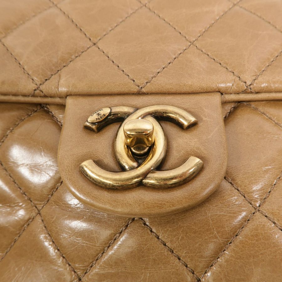 CHANEL 牛皮皮革Chain Shoulder手挽肩背兩用袋-8