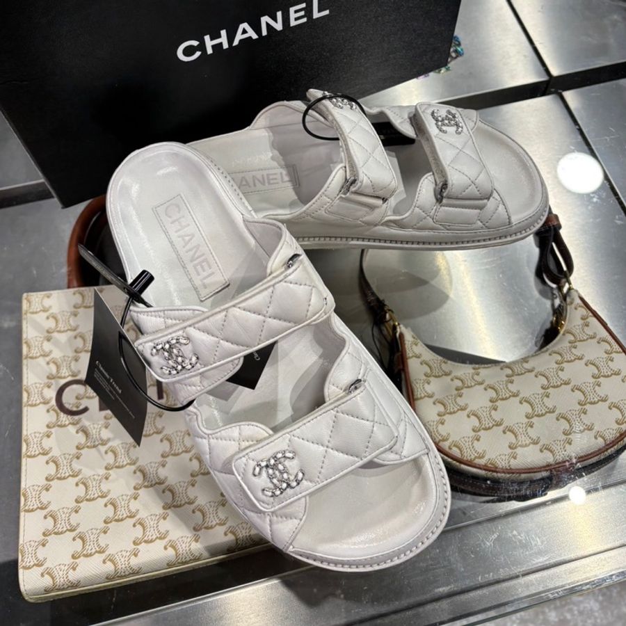 全配件🌟Chanel 白色雙C涼拖鞋|Classic Trend CT精品|台北東區實體-0