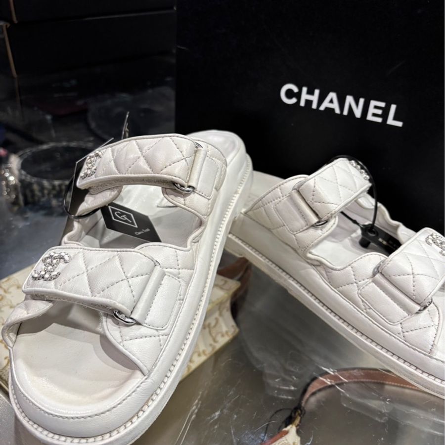 全配件🌟Chanel 白色雙C涼拖鞋|Classic Trend CT精品|台北東區實體-2