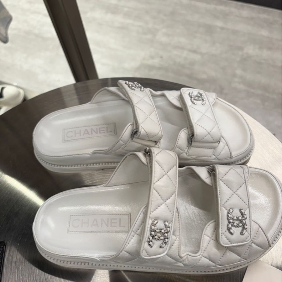 全配件🌟Chanel 白色雙C涼拖鞋|Classic Trend CT精品|台北東區實體-7