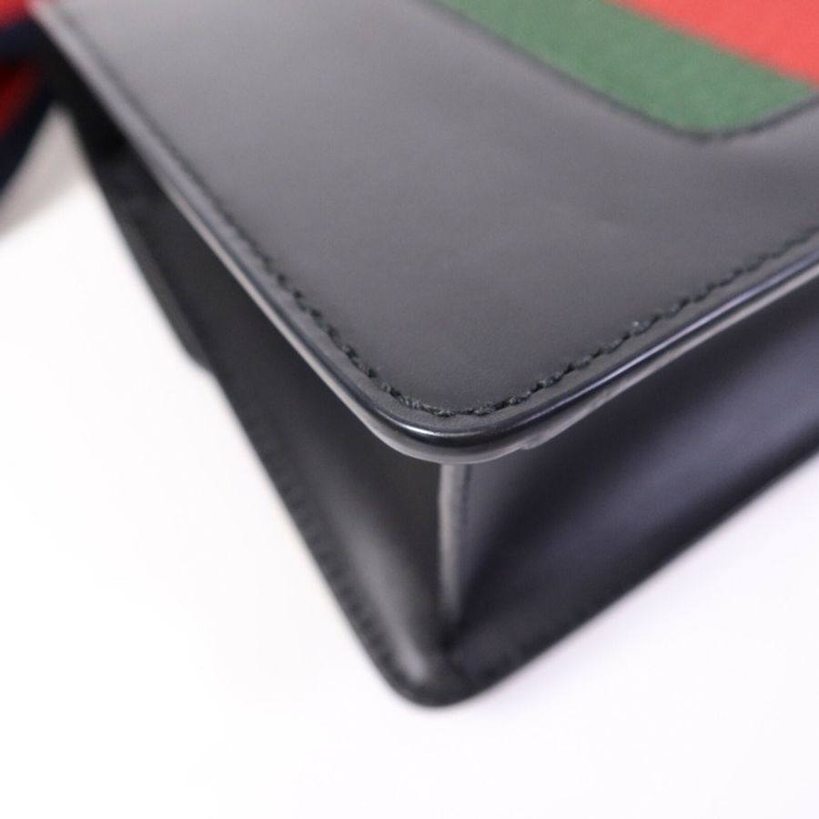 GUCCI 牛皮皮革Sylvie鏈帶肩背袋-13
