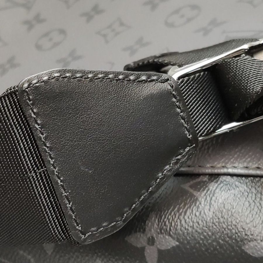 Louis Vuitton (LV) Christopher小號牛皮拼色Monogram印花垂蓋雙肩包晶片款-10