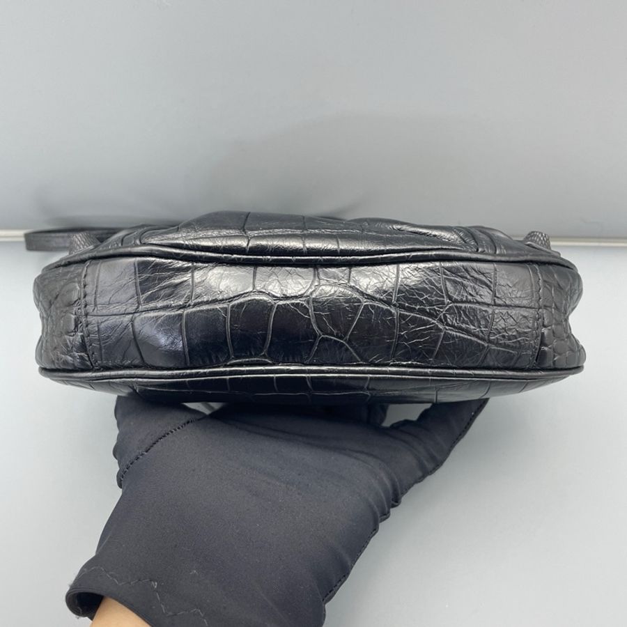 97新 二手巴黎世家lecagole xs腋下斜挎包黑色-4