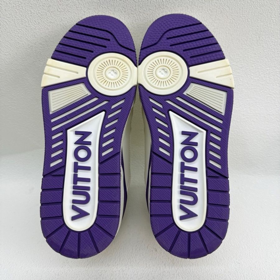 LV Trainer 經典印花 低幫板鞋 女款 紫白  38碼-9