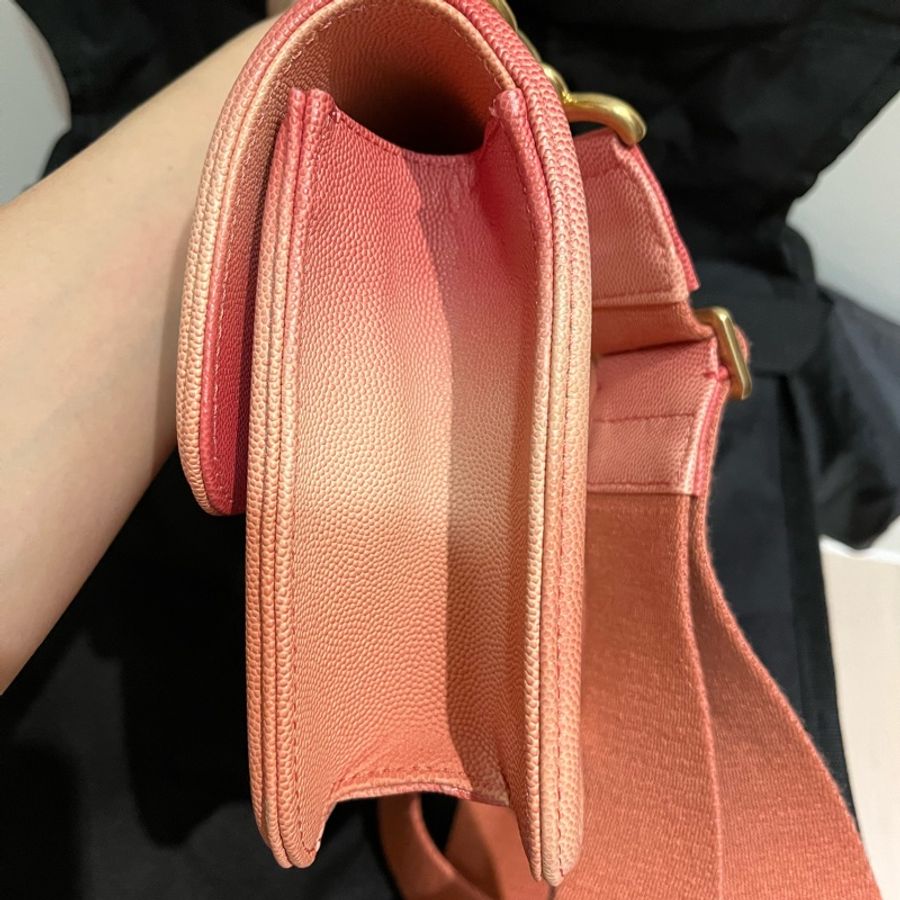 香奈兒粉紅漸層口蓋包 sunset on the sea bag-3