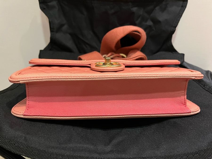 香奈兒粉紅漸層口蓋包 sunset on the sea bag-5