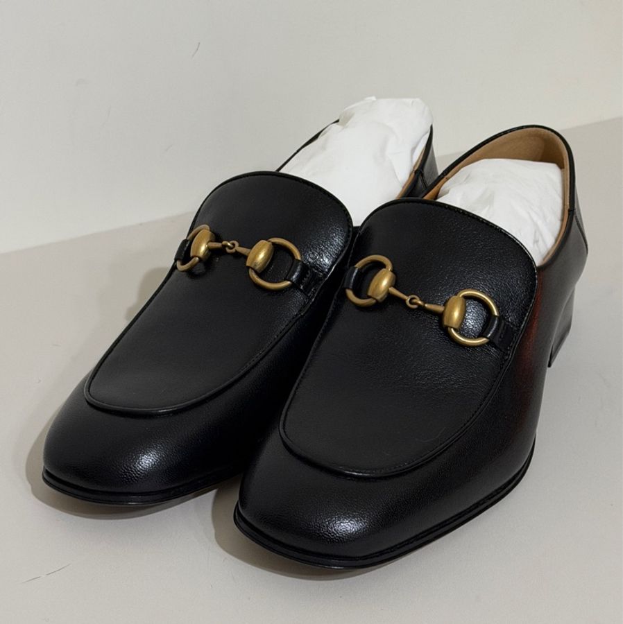 914intheair『全新閒置』Gucci古馳經典馬銜釦樂福鞋38.5(24.5cm)-6