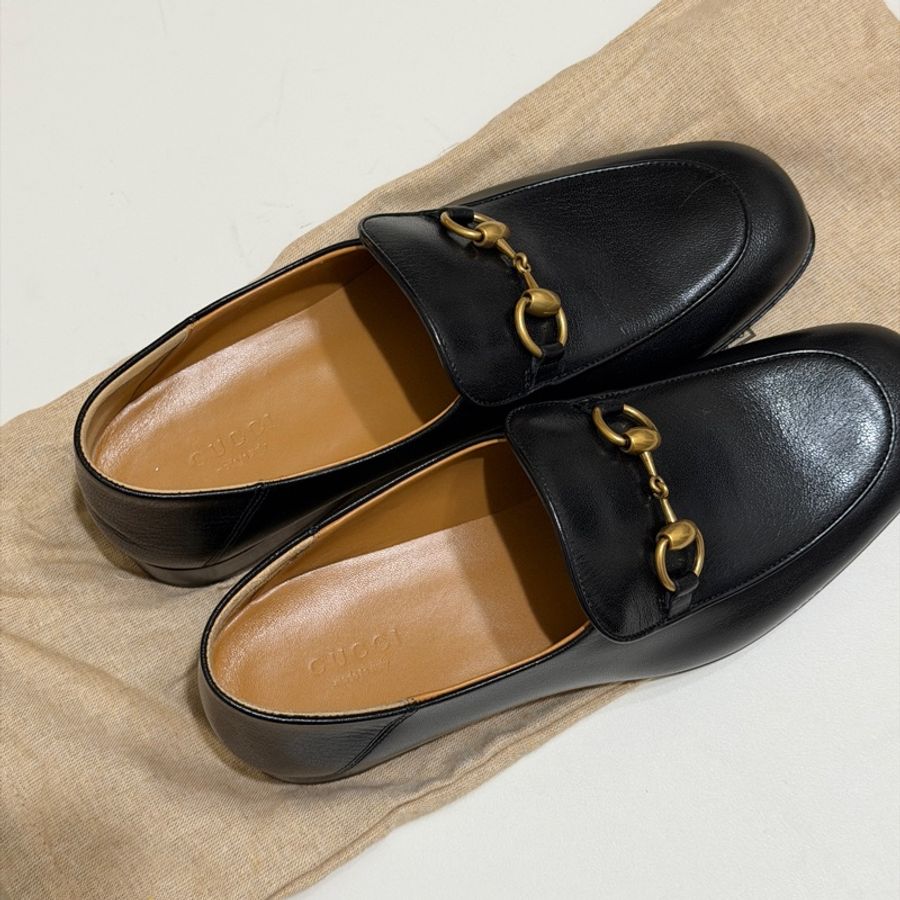 914intheair『全新閒置』Gucci古馳經典馬銜釦樂福鞋38.5(24.5cm)-24