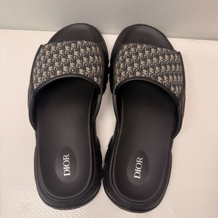 迪奧/Dior 男士老花拖鞋-1