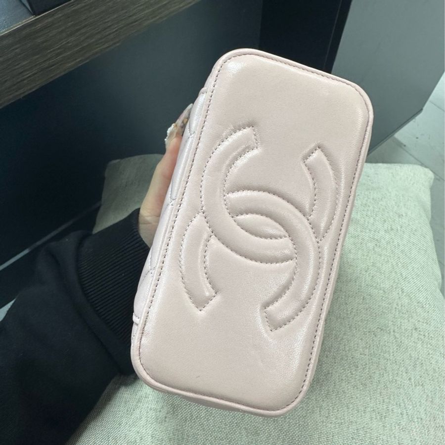 Chanel香奈兒 粉色金球長盒子 芯片款 97新-5