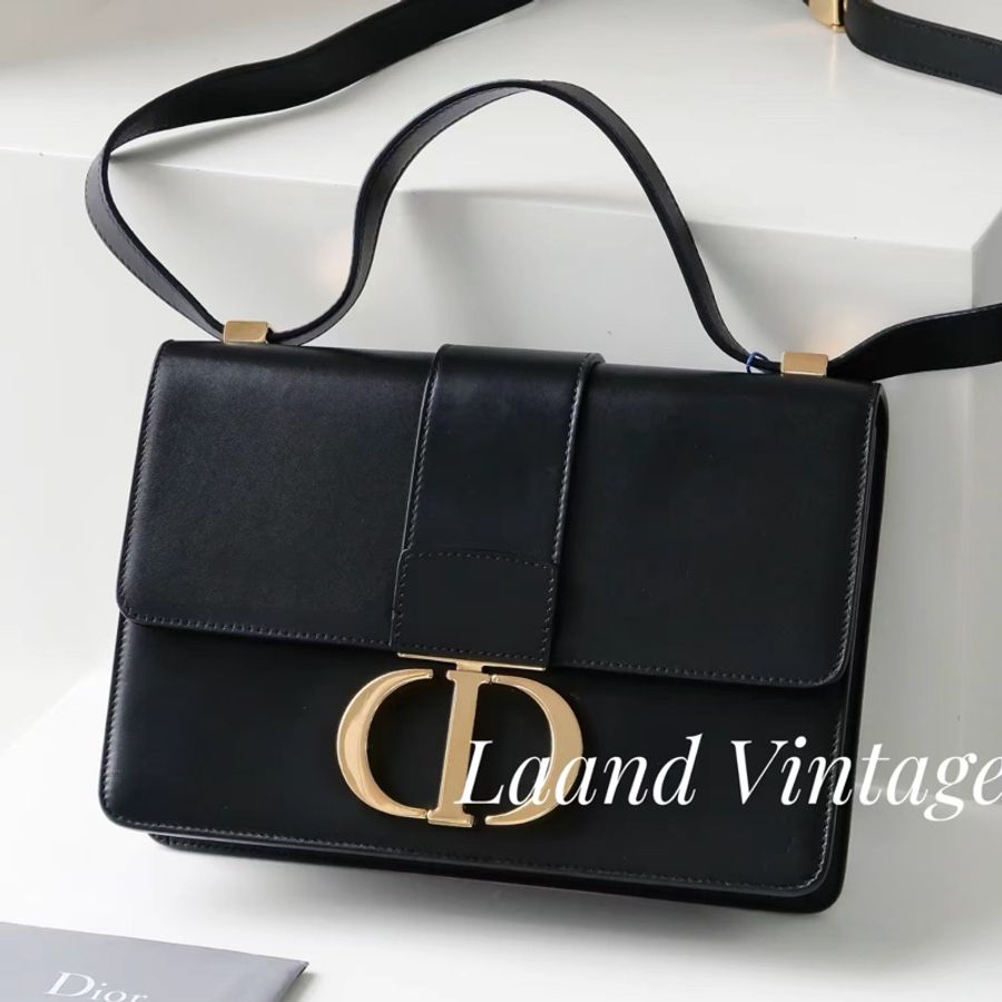 Dior • 經典蒙田Montaigne 30滑面牛皮金釦 附保卡-1