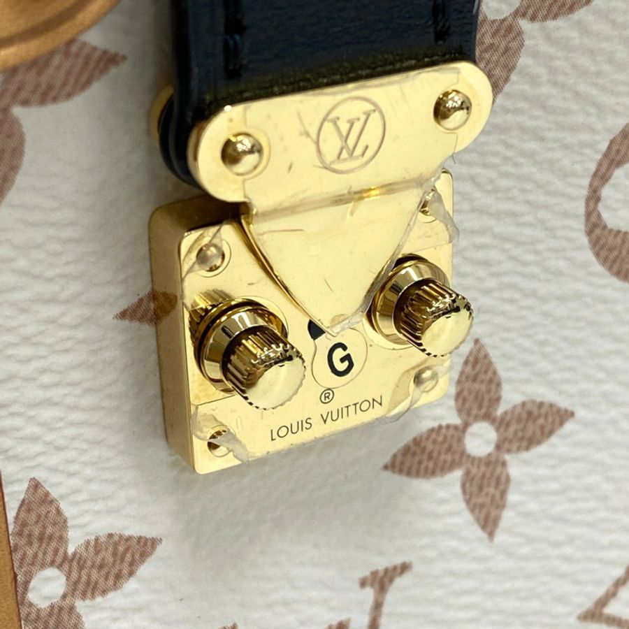 白色 原花 Dune 壓牛皮 Side Trunk MM 肩背包【LOUIS VUITTON LV 路易威登】 M46907-5