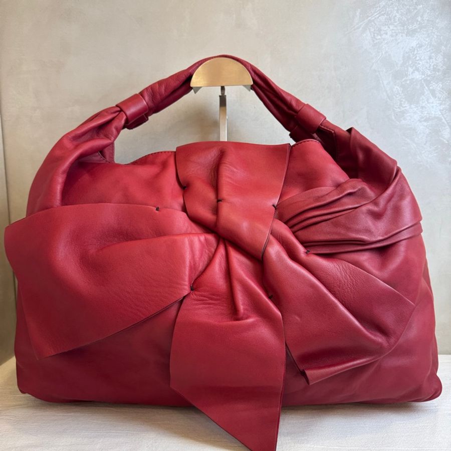 【赫蒂國際精品】Valentino 范倫鐵諾 大蝴蝶結皮革包 vintage-2