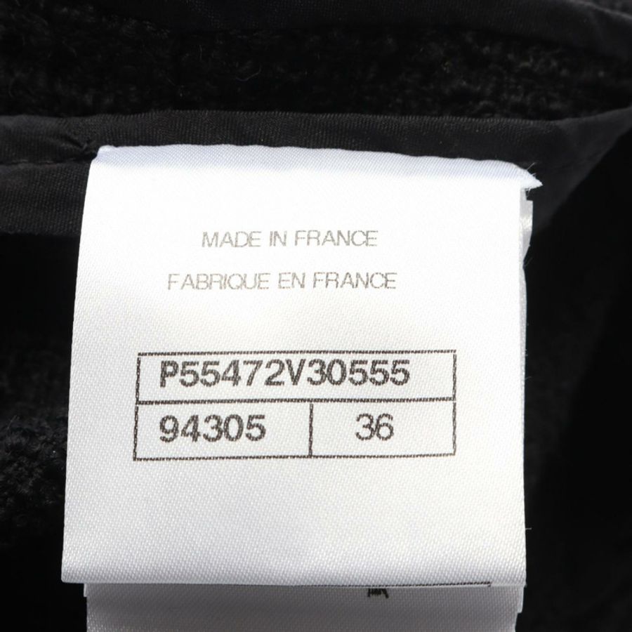香奈兒 (CHANEL) 黑色羊毛短款外套 #36 P55472V30555 二手女款-5