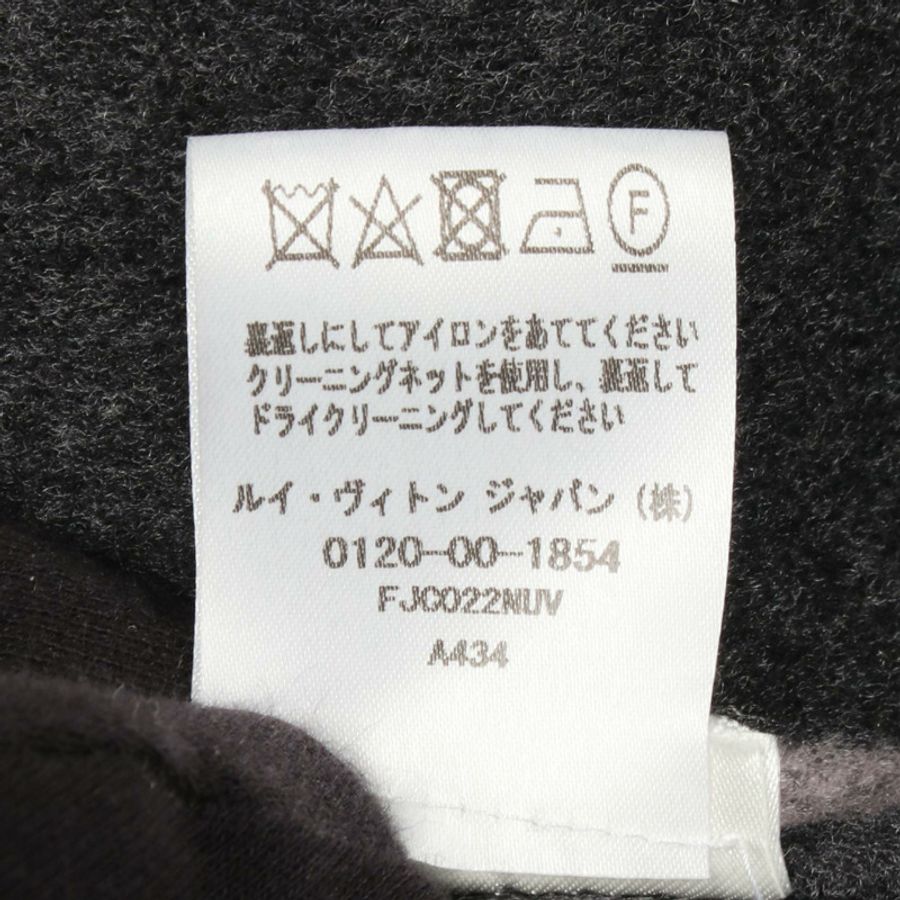 路易威登 (LOUIS VUITTON) 連帽裹身大衣,巨型Monogram圖案,其他款式,FJC022NUV,羊毛材質,灰色,二手女款-4