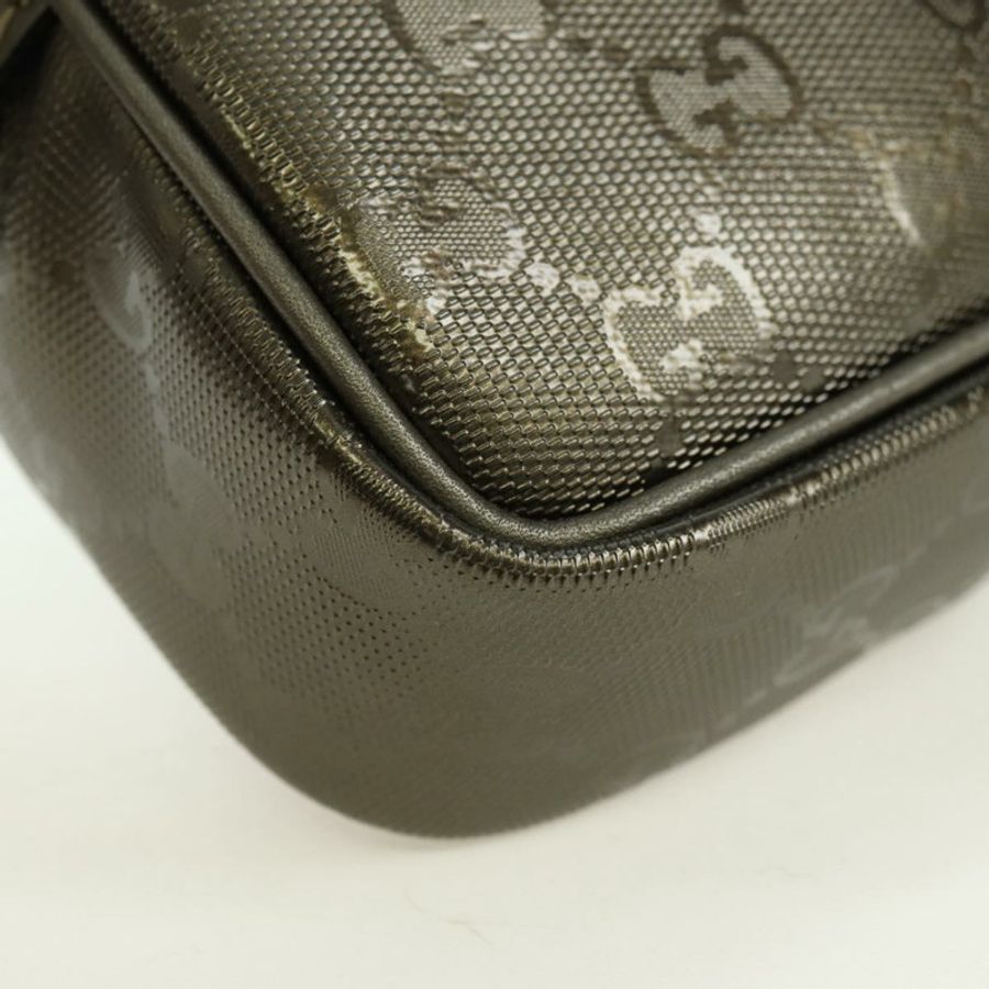 【日本直送】GUCCI GG Implementation 單肩包 PVC 灰色銀色 201447 Auth am11476V-15