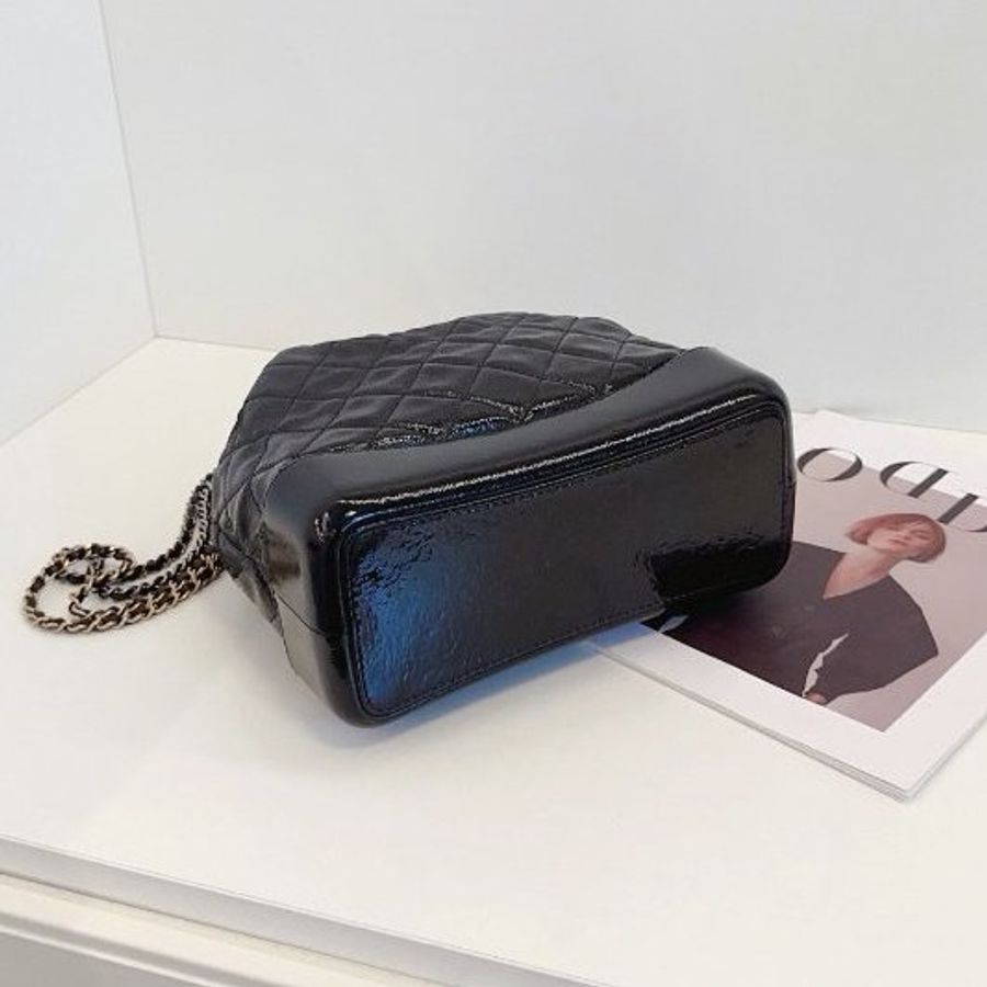 香奈兒/Chanel Gabrielle全黑色漸變流浪雙肩包 中号-8