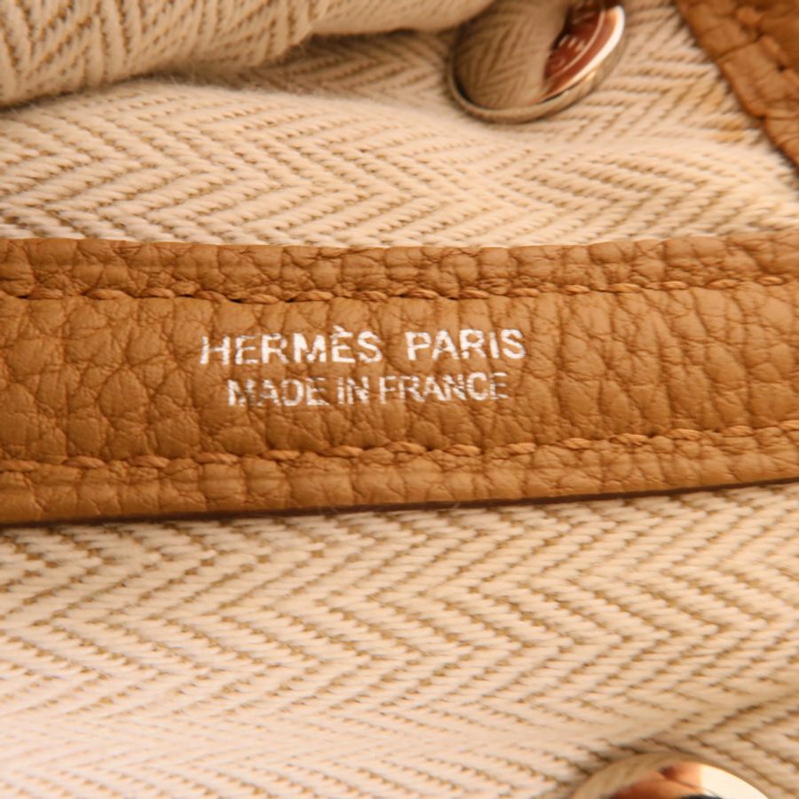 HERMES Negonda皮革Garden Party TPM手挽袋Biscuit-6