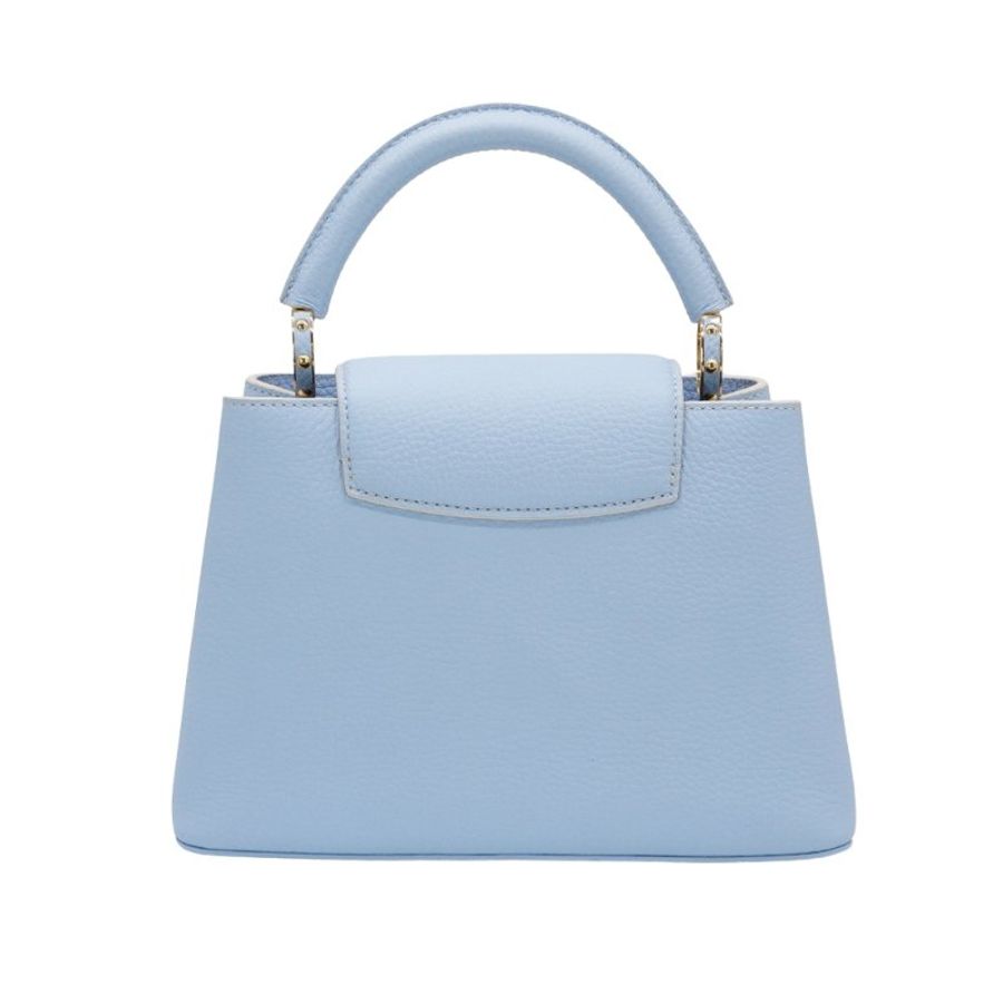 Louis Vuitton 展示品 Capucine BB 粒面牛皮手提斜背包(M24575-糖果藍)-2