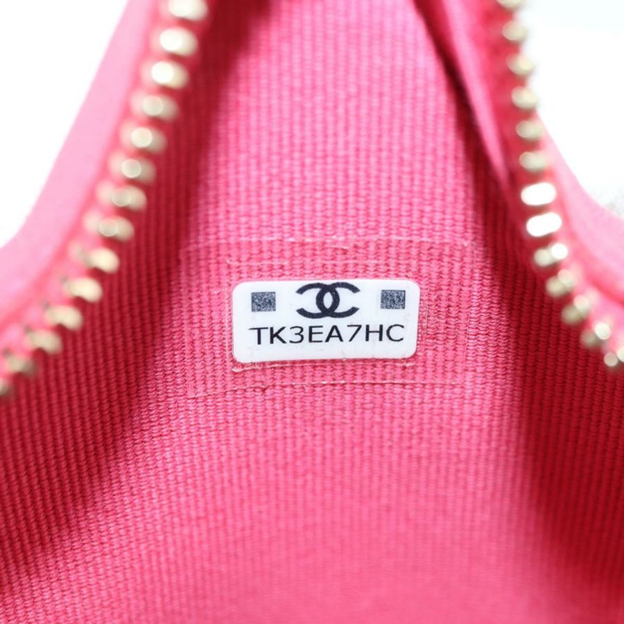 【日本直送】香奈兒 (CHANEL) 絎縫星形包飾 羊皮 粉紅色 金 CC 正品 YKZ1175SAM-10