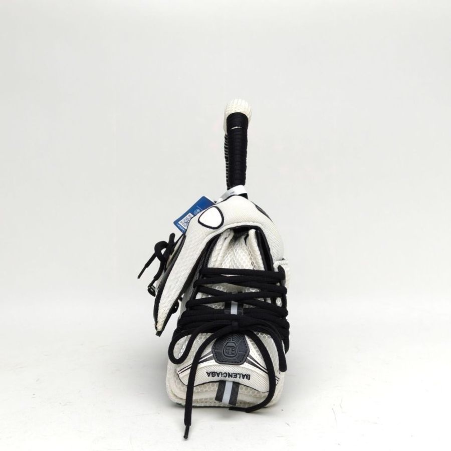 BALENCIAGA 黑白網布Hourglass沙漏S碼球鞋包肩背包-1