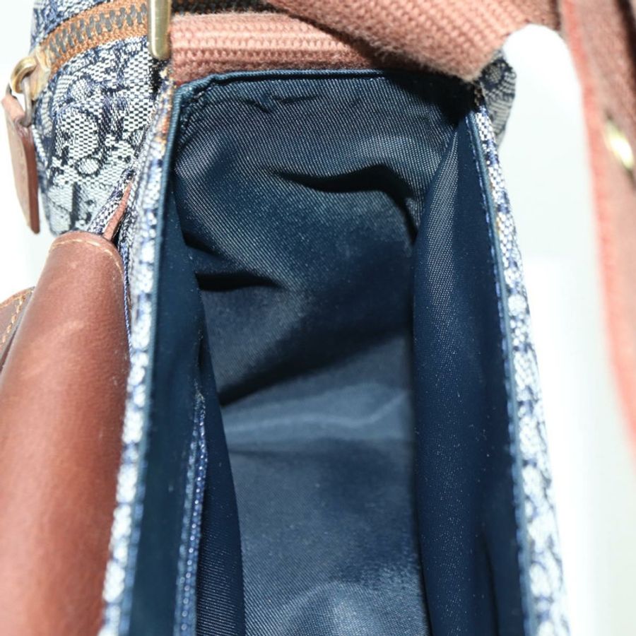 【日本直送】Christian Dior Trotter帆布街頭風單肩包 金色 海軍藍 正品 175442SAV-25