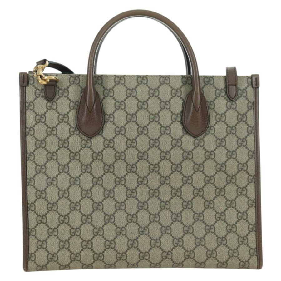 【日本直送】GUCCI GG Supreme 唐老鴨手提包 PVC 兩用 米色 金色 648134 正品 YKZ1322M-1