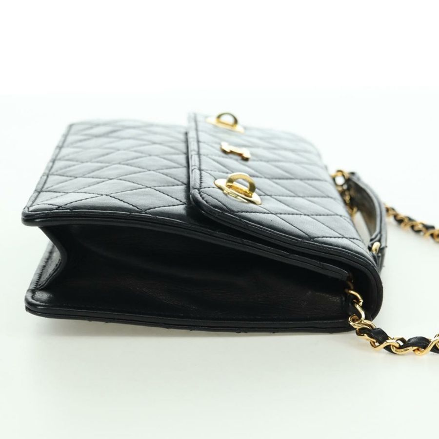 【日本直送】香奈兒 (CHANEL) Matelasse 雙旋扣鏈條包 羊皮 2way CC Auth YKZ1263SV-3