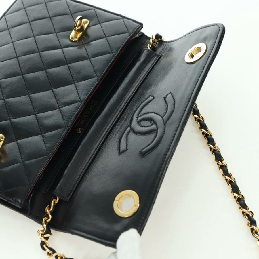 【日本直送】香奈兒 (CHANEL) Matelasse 雙旋扣鏈條包 羊皮 2way CC Auth YKZ1263SV-21