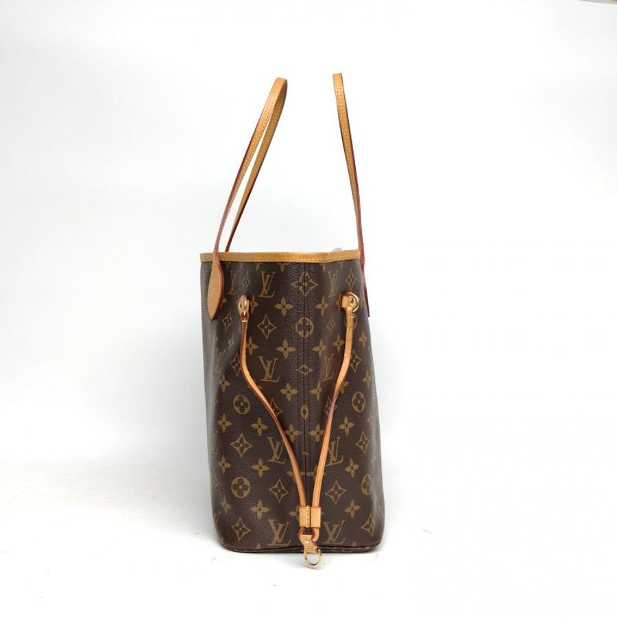 LOUIS VUITTON Neverfull中號配子袋老花PVC金扣2016肩背包-1