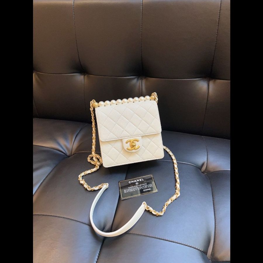 Chanel pearl mini square-20