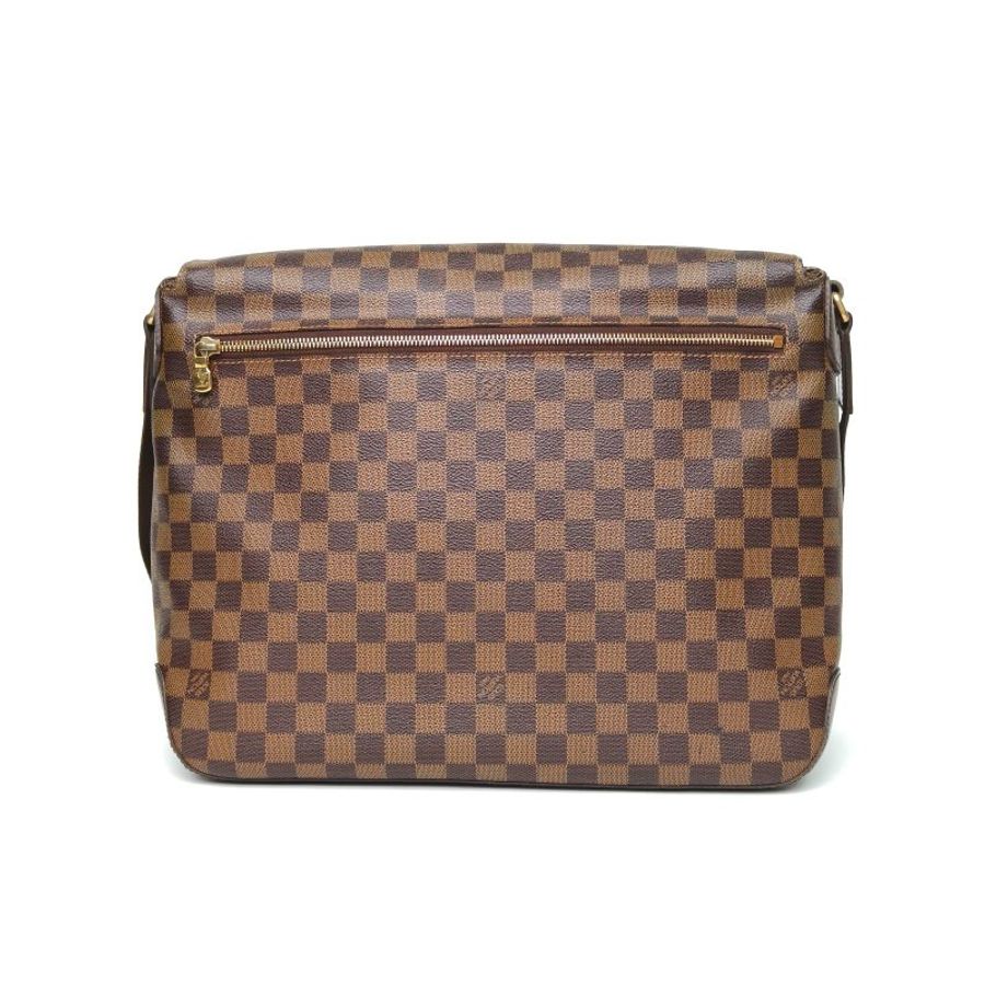 LOUIS VUITTON 棕色棋盤格PVC2008男士電腦包大號郵差包肩背包-2