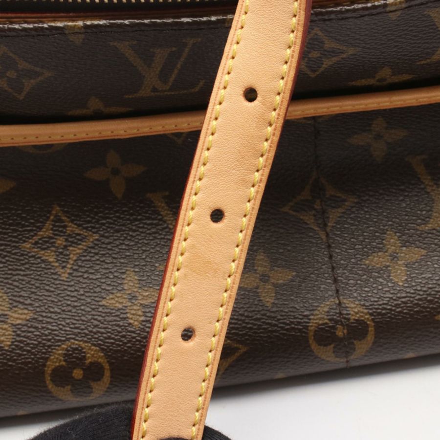 棕色 原花 帆布 Popincourt Long 肩背包【LOUIS VUITTON LV 路易威登】 M40008-10