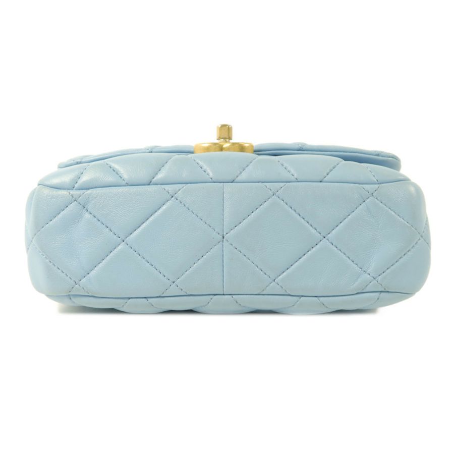 CHANEL 羊皮皮革Lacquered Chain Flap Bag鏈帶肩背袋-3