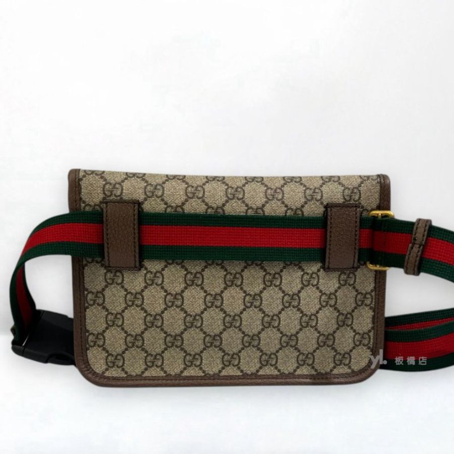 S5366-GUCCI 老花虎頭下蓋腰包493980-3