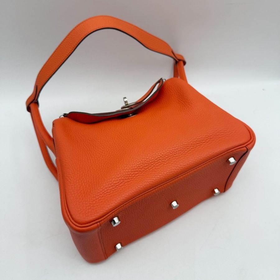 愛馬仕Hermes lindy26銀扣 手提單肩包-13