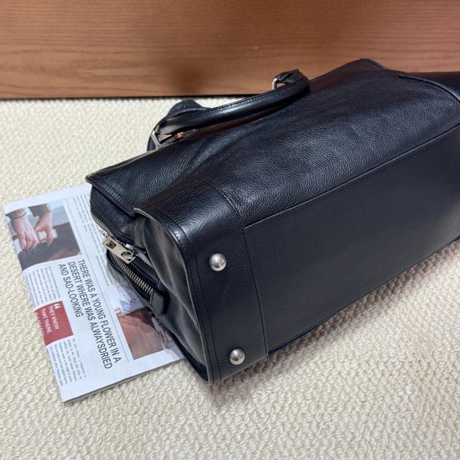 LOEWE /羅意威 CDG聯名amazona保齡球 牛仔拼布的設計 底長35cm左右-4