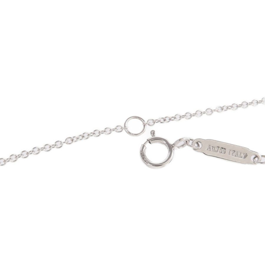 TIFFANY＆CO 18K白金T Smile Small Necklace項鍊-3