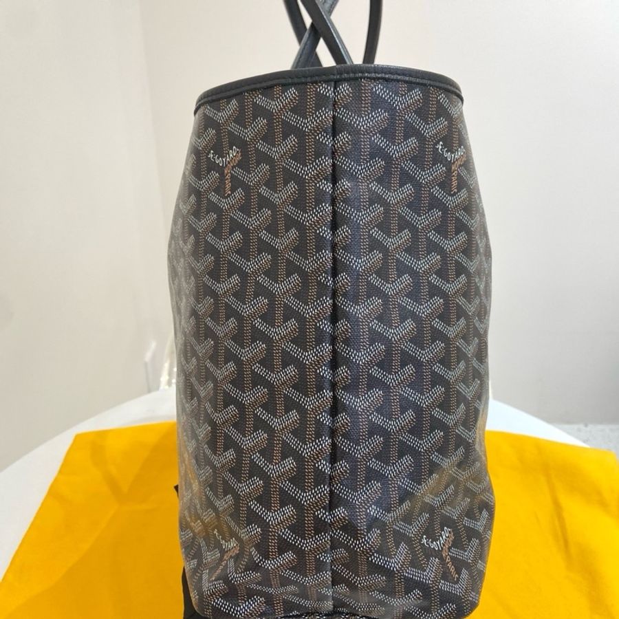 GOYARD/戈雅黑色Y字滿印老花中號單肩子母購物袋 尺寸:34*26*14 附件:子袋 塵袋。-3