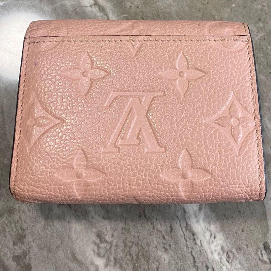 LV 路易威登 粉色壓紋 短款錢包 成色很新 芯片款 附件:單品-8