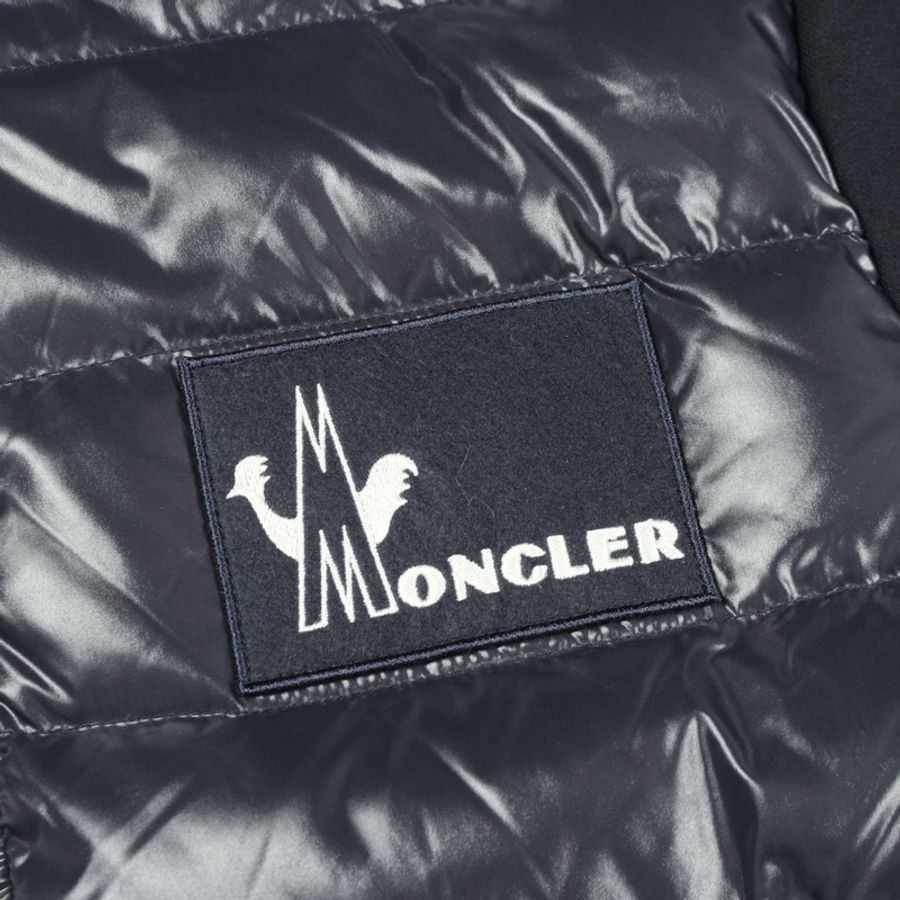 MONCLER 附帽羽絨外套 8428000 尼龍棉混紡 海軍藍 #XL 二手男款-7