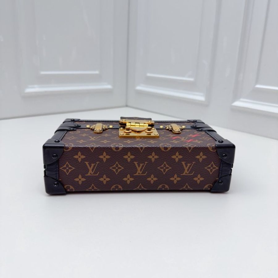 芯片款 路易威登/Louis Vuitton 老花硬盒子肩背斜背包-8