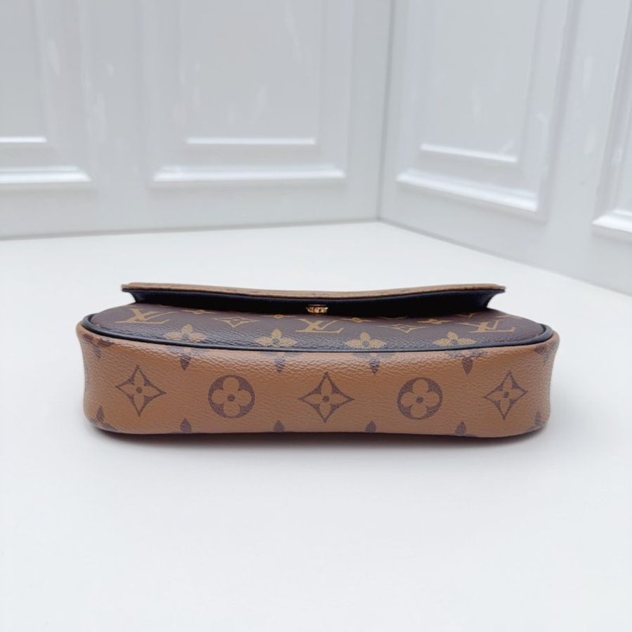 芯片款 路易威登/Louis Vuitton 拼色ivy老花腋下包-5