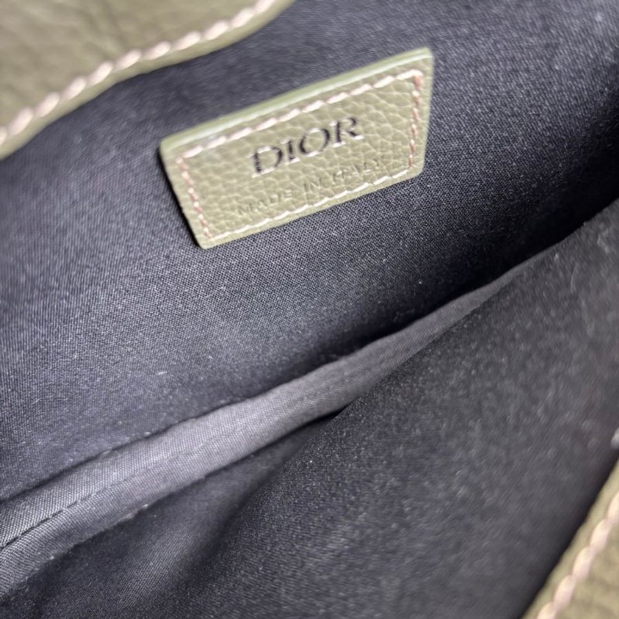 ::Christian Dior:: Saddle Pouch 墨綠色皮革馬鞍包 胸口包 側背包-27