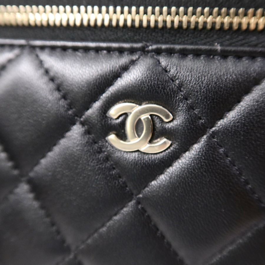 CHANEL 羊皮皮革Chain Shoulder手挽肩背兩用袋-7