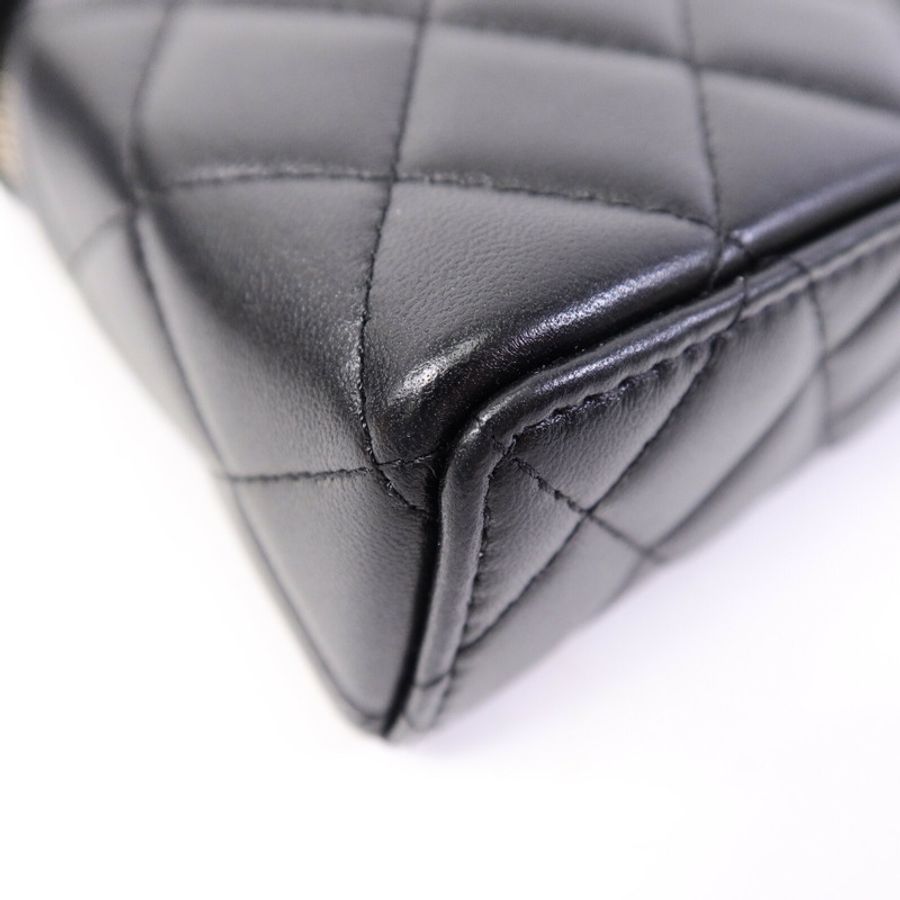 CHANEL 羊皮皮革Chain Shoulder手挽肩背兩用袋-11