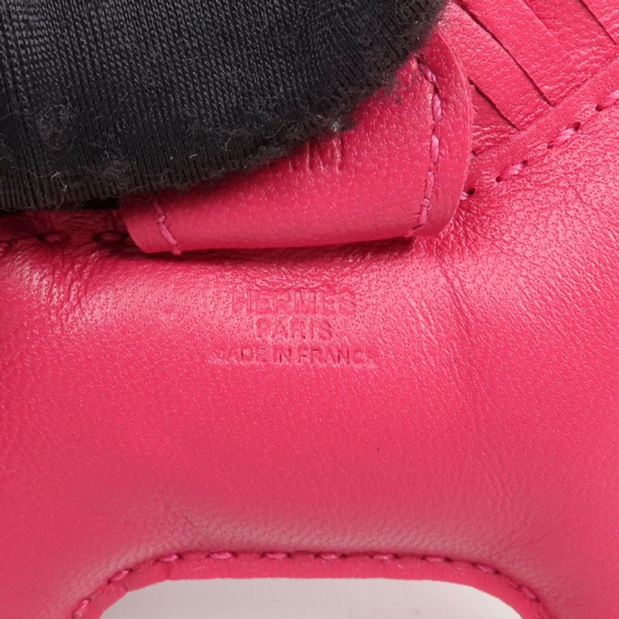 HERMES Milo/Swift皮革Rodeo PM掛飾Rose Mexico-5