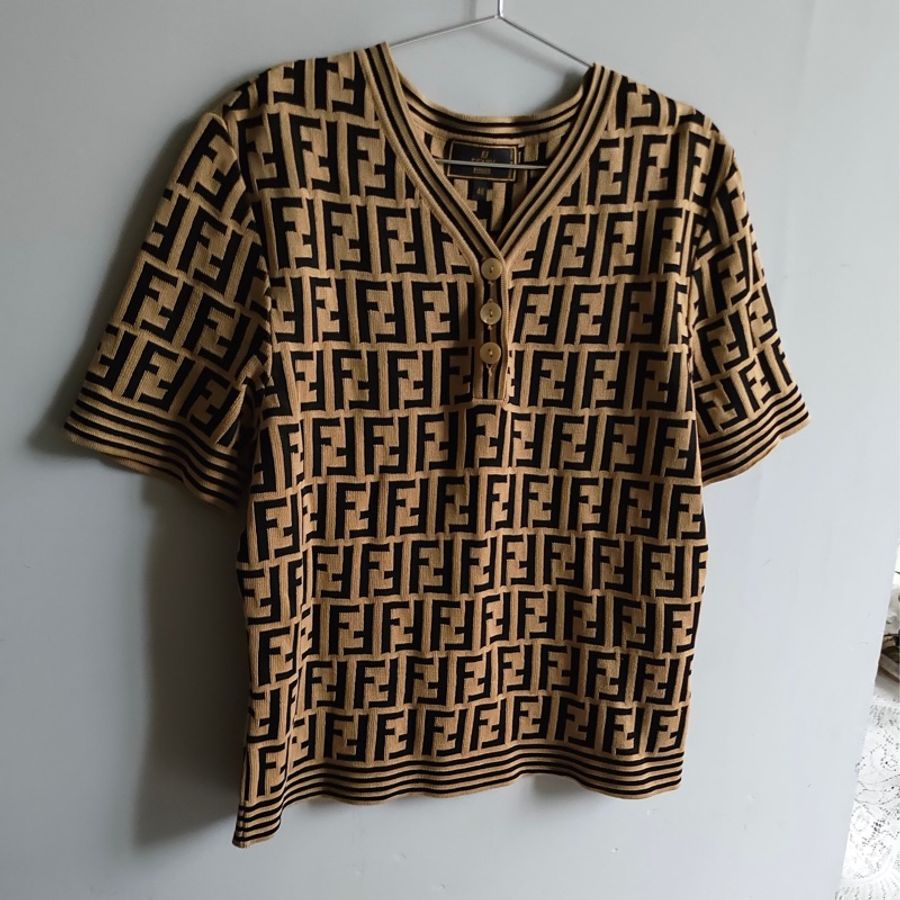 🇮🇹製老品 #FENDI 短版開襟針織衫 經典色 | 風格 | 普普 | 60s-0