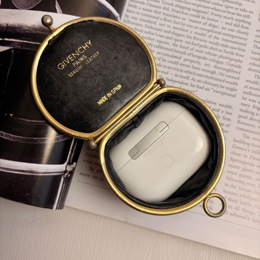 Givenchy 紀梵希零錢包 藍芽收納套 真皮 粉紅色 西班牙製-14